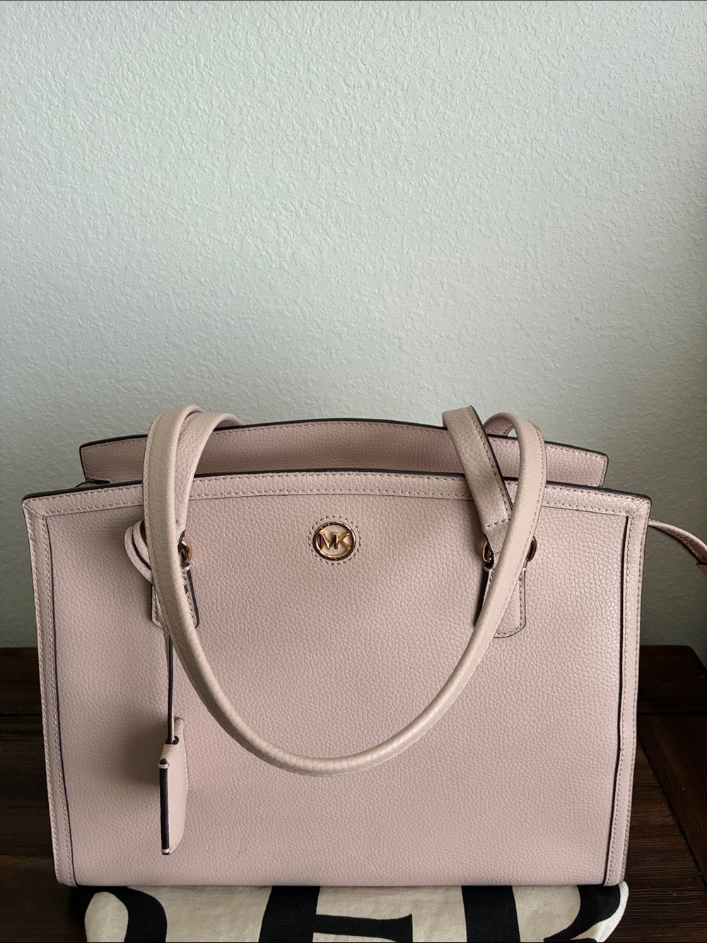 Michael Kors Light Blush Pebbled Leather Tote